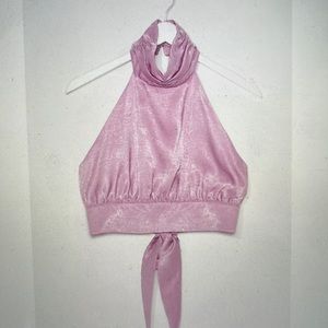 Nasty gal satin crop top XS